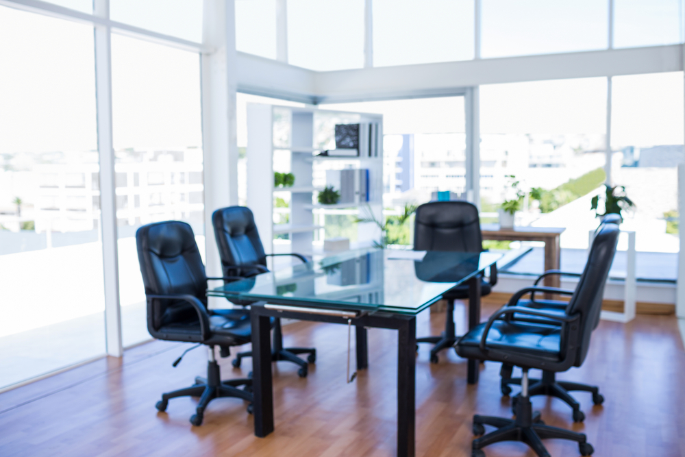 Meeting room with back swivel chair in office Meeting room with back swivel chair in office